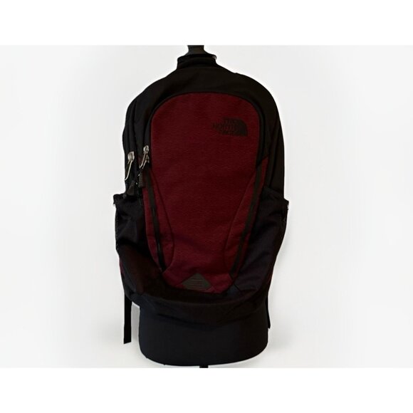The North Face Vault Backpack Deep Garnet Red Splinter/Black Outdoor Travel - Picture 5 of 16